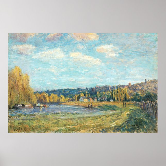 The Seine at Saint-Cloud Alfred Sisley Poster (Front)