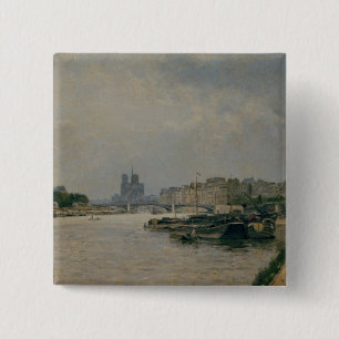 The Seine from the Quai de la Rapee 15 Cm Square Badge