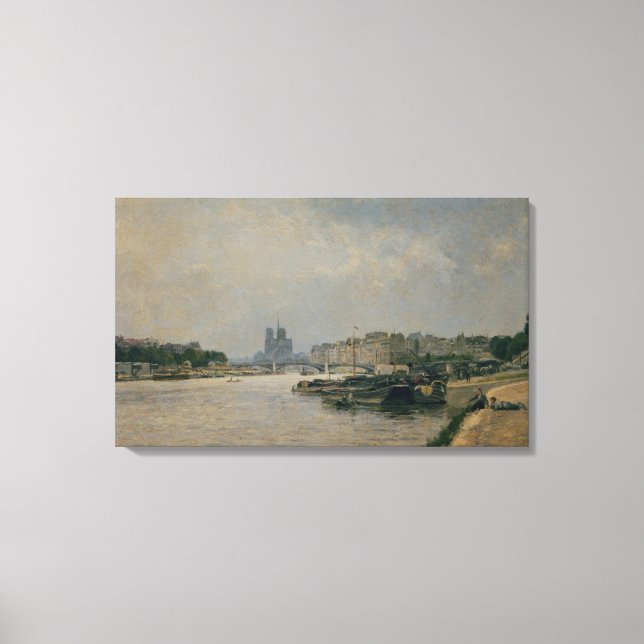 The Seine from the Quai de la Rapee Canvas Print (Front)