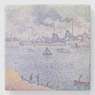 The Seine, Grenelle, 1899 Stone Coaster