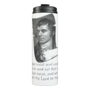 The Selkirk Grace Burns Night Supper Prayer Grey Thermal Tumbler