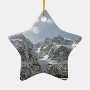 The Sella Gruppe and Val de Mesdi Holiday Card Pos Ceramic Tree Decoration