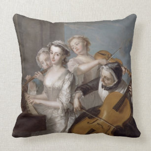 The Sense of Hearing, c.1744-7 (oil on canvas) Cushion