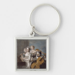 The Sense of Hearing, c.1744-7 (oil on canvas) Key Ring