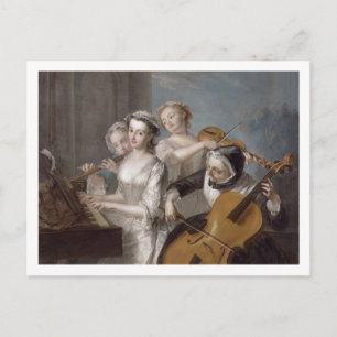 The Sense of Hearing, c.1744-7 (oil on canvas) Postcard