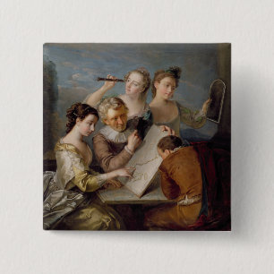 The Sense of Sight, c.1744-47 (oil on canvas) 15 Cm Square Badge