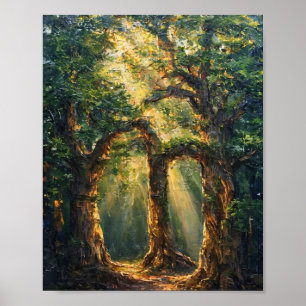 The Sentient Grove: A Golden Apparition Manifestin Poster