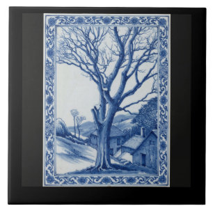 The Sentinel, Cornwall – Cobalt Blue Ceramic Art T Tile