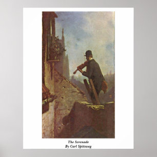 The Serenade By Carl Spitzweg Poster