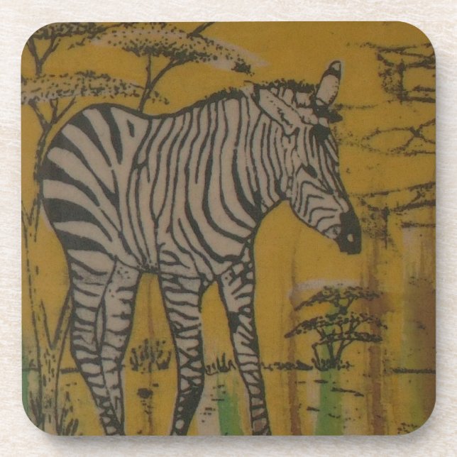 The Serengeti Spirit: Zebra Grazing in the Mara Coaster (Front)