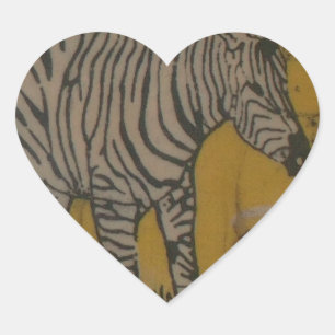 The Serengeti Spirit: Zebra Grazing in the Mara Heart Sticker