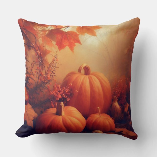 The Serenity of the Autumn Season Cushion (Front)