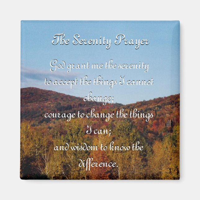 The Serenity Prayer autumn magnet (Front)
