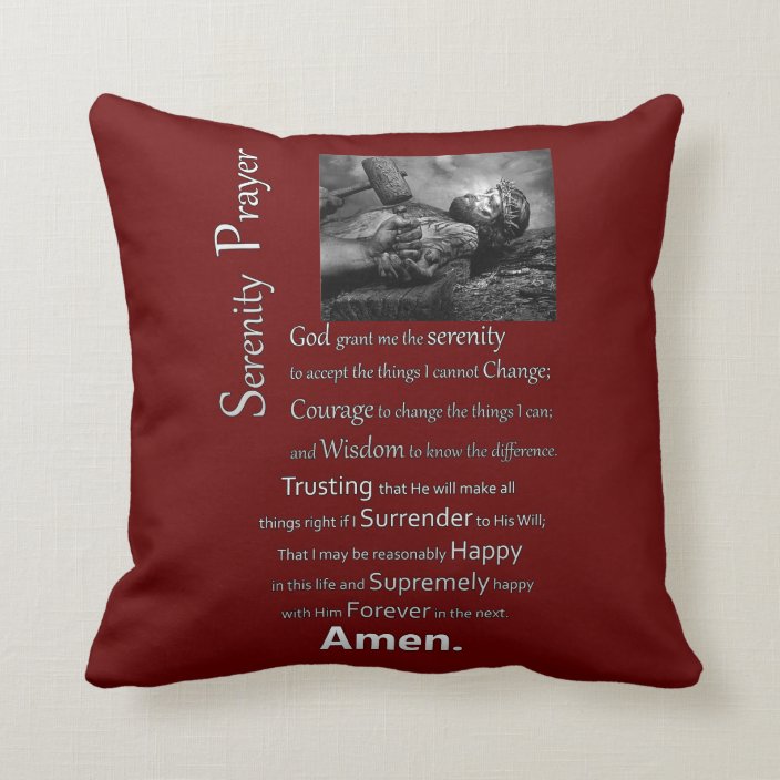 The Serenity Prayer Cushion Zazzle.co.uk