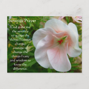 The Serenity Prayer garden postcard