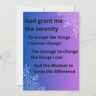 The Serenity Prayer Holiday Card