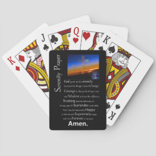The Serenity Prayer In Space Playing Cards