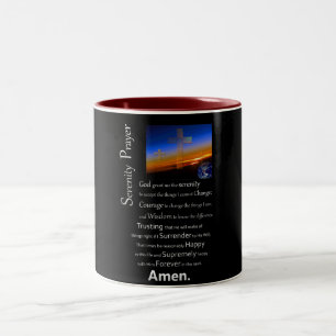 The Serenity Prayer In Space Two-Tone Coffee Mug
