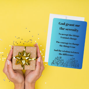 The Serenity Prayer - Inspirational Holiday Card