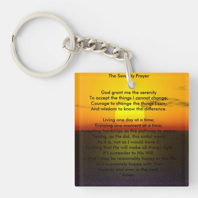 The serenity prayer Key Chain (Front)