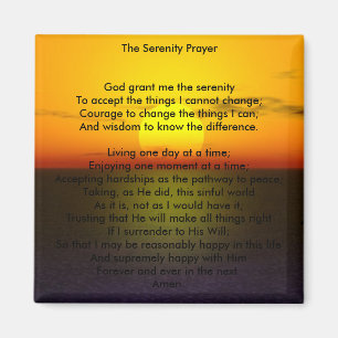 The serenity prayer magnet