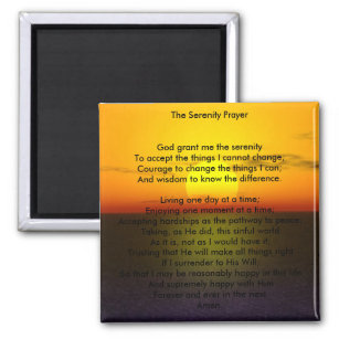 The serenity prayer magnet