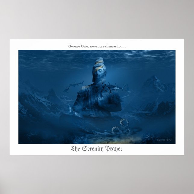 The Serenity Prayer or Tranquillity Meditation Poster (Front)