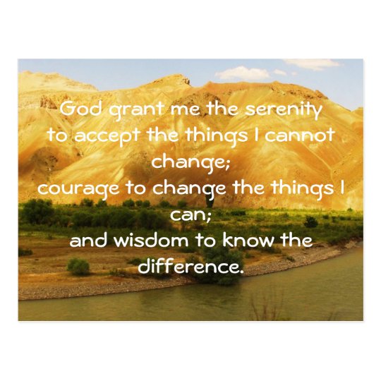 The Serenity Prayer Postcard