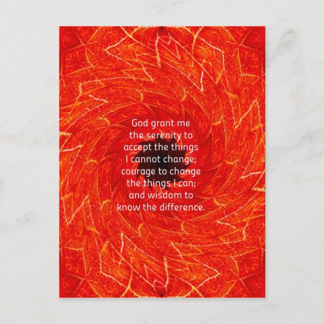The Serenity Prayer Postcard (Front)