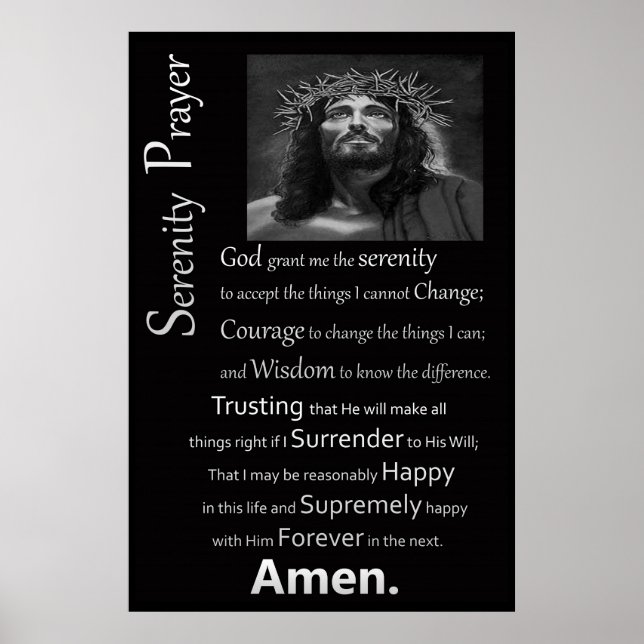The Serenity Prayer Poster (Front)
