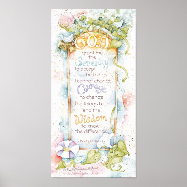 The Serenity Prayer Poster (Front)