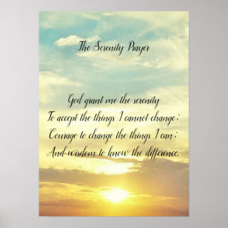 The serenity prayer Poster