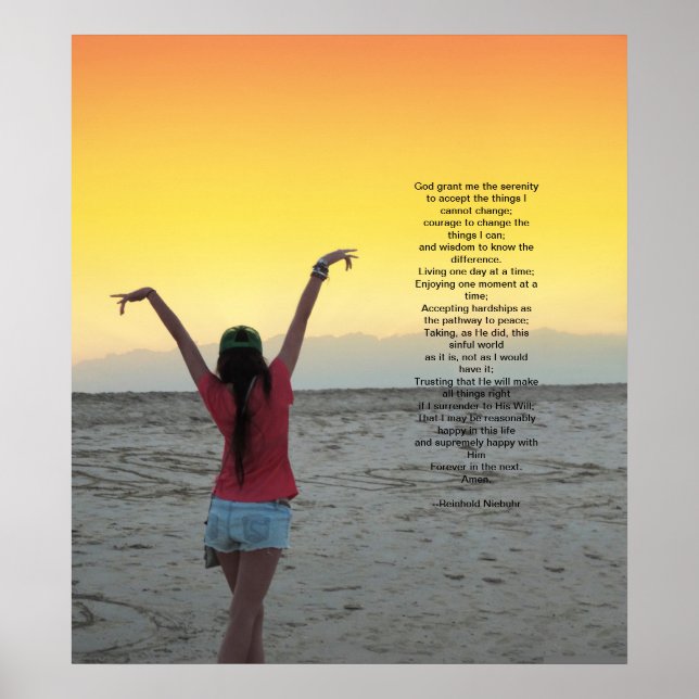 The Serenity Prayer Poster (Front)