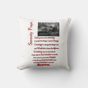 The Serenity Prayer Red Hammer Cushion