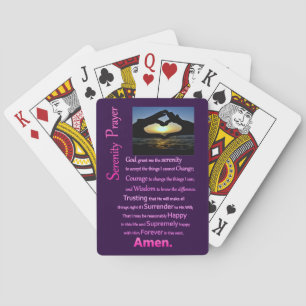 The Serenity Prayer Silhouette Hands Playing Cards