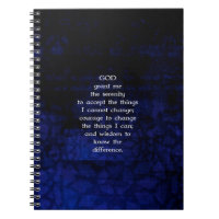 The Serenity Prayer With Blue Background