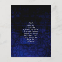 The Serenity Prayer With Blue Background