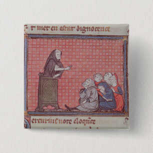 The Sermon, from Ovide Moralise 15 Cm Square Badge