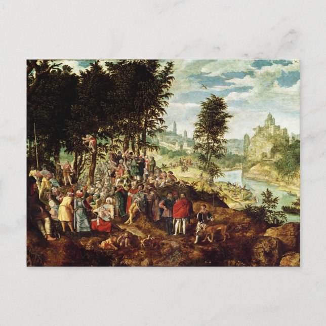 The Sermon of St. John the Baptist, c.1550 Postcard (Front)