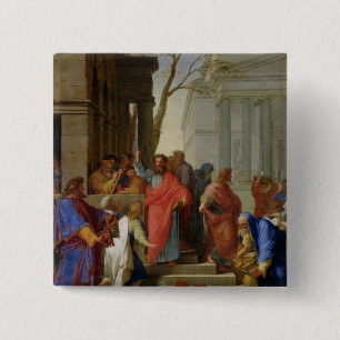 The Sermon of St. Paul at Ephesus, 1649 15 Cm Square Badge