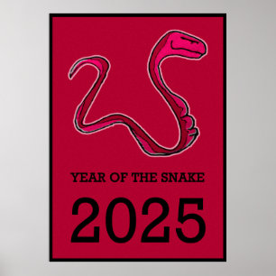 The Serpent's Path: Lunar New Year Art  Step into  Poster