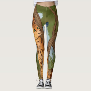The Serval and the Butterfly Leggings
