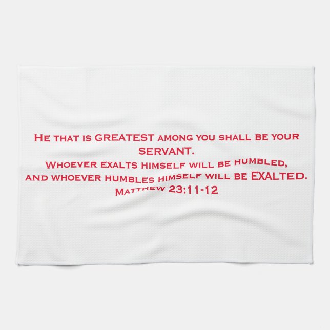 "The Servant's Towel"  ZTC June Sermon Series Tea Towel (Horizontal)