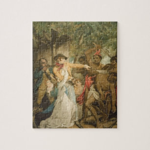The Settling Family Attacked by Savages, engraved Jigsaw Puzzle