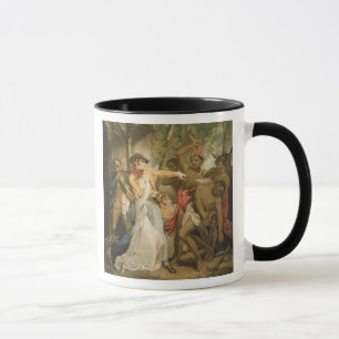 The Settling Family Attacked by Savages, engraved Mug