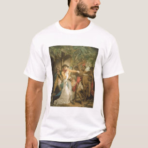 The Settling Family Attacked by Savages, engraved T-Shirt