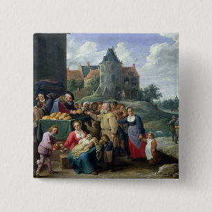 The Seven Acts of Mercy 15 Cm Square Badge