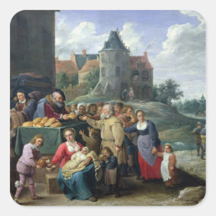 The Seven Acts of Mercy Square Sticker