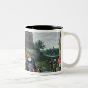 The Seven Acts of Mercy Two-Tone Coffee Mug
