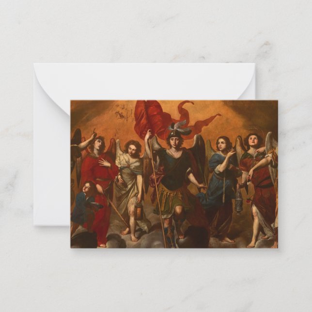 The Seven Archangels by Massimo Stanzione Card (Front)